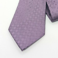 Claiborne Silk Tie Mens 60 Solid Purple Geometric Diamond Designer Wide New