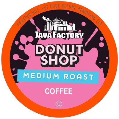Donut Shop Blend by Java Factory, Medium Roast Coffee 80 Count (Pack of 1) 