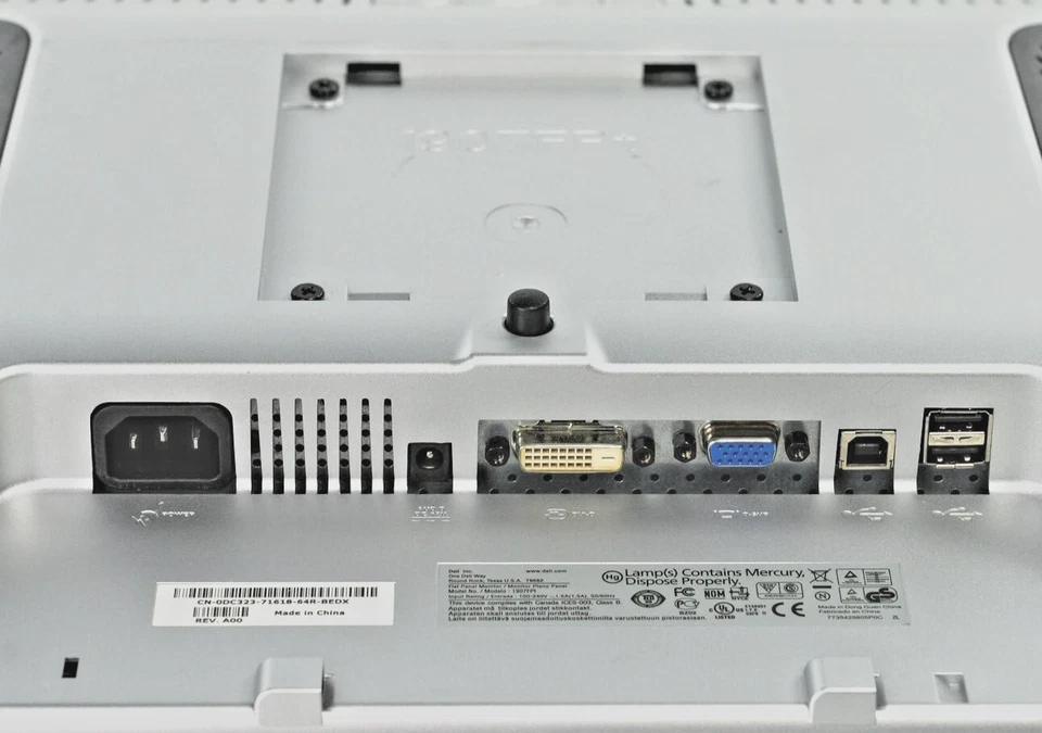 Dell 1908FPt/1908 Series 19" LCD Monitor VGA DVI 1280 x 1024 Swivel NO STAND - Image 3 of 4