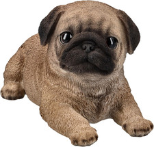 Pug Puppy Lying down Figurine, 8.07-Inch Length, Tabletop Decoration
