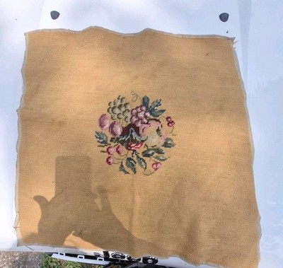 Vintage Pre-Worked Paragon Wool Canvas Tapestry 21''x21''