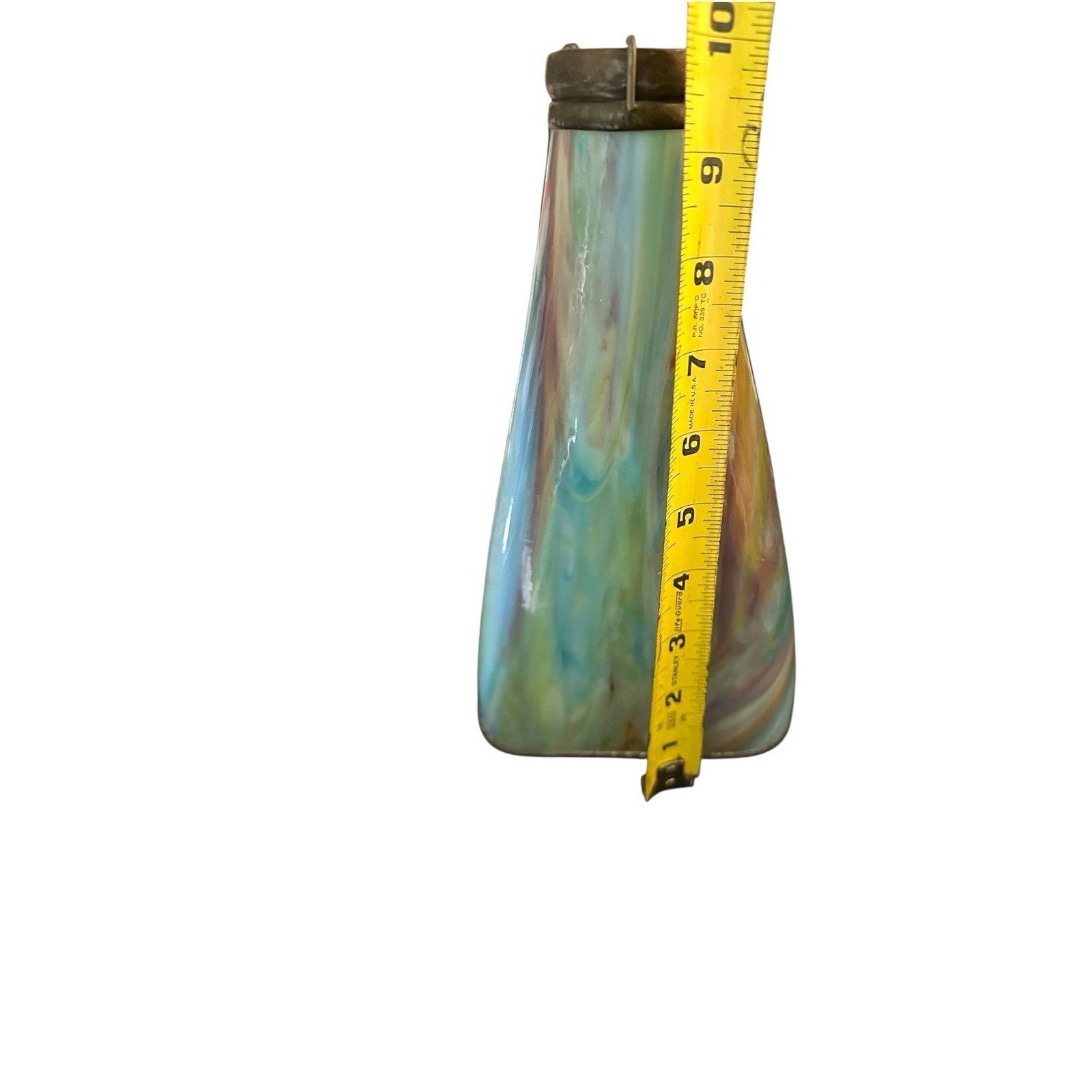 Charles Karadimos Signed Lime Sherbet Slumped Glass Binocular Multi Mirror Scope