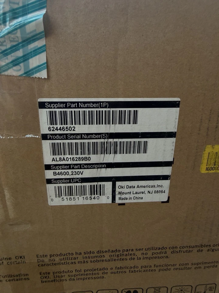 OKI B4600 Monochrome Laser Printer - White. 97% Life Remaining - Image 4 of 4
