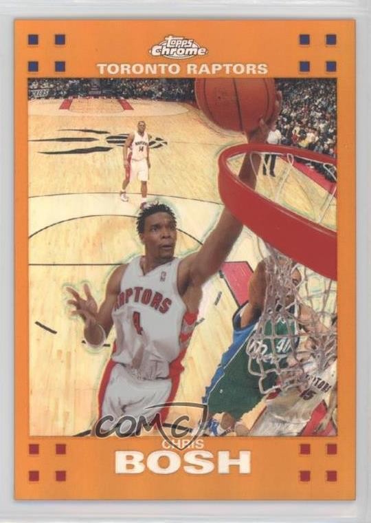 2007-08 Topps Chrome Orange Refractor 62/199 Chris Bosh #4 HOF 09k7