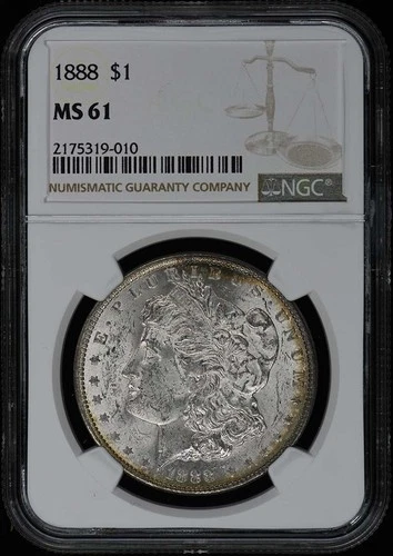 1888 Morgan Dollar S$1 NGC MS61