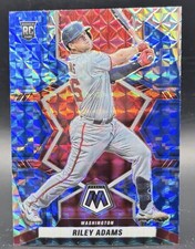 2022 Panini Mosaic #253 Riley Adams Blue Camo Mosaic