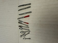 Vintage Miniature Plastic Dollhouse Flatware Lot 12 Pieces