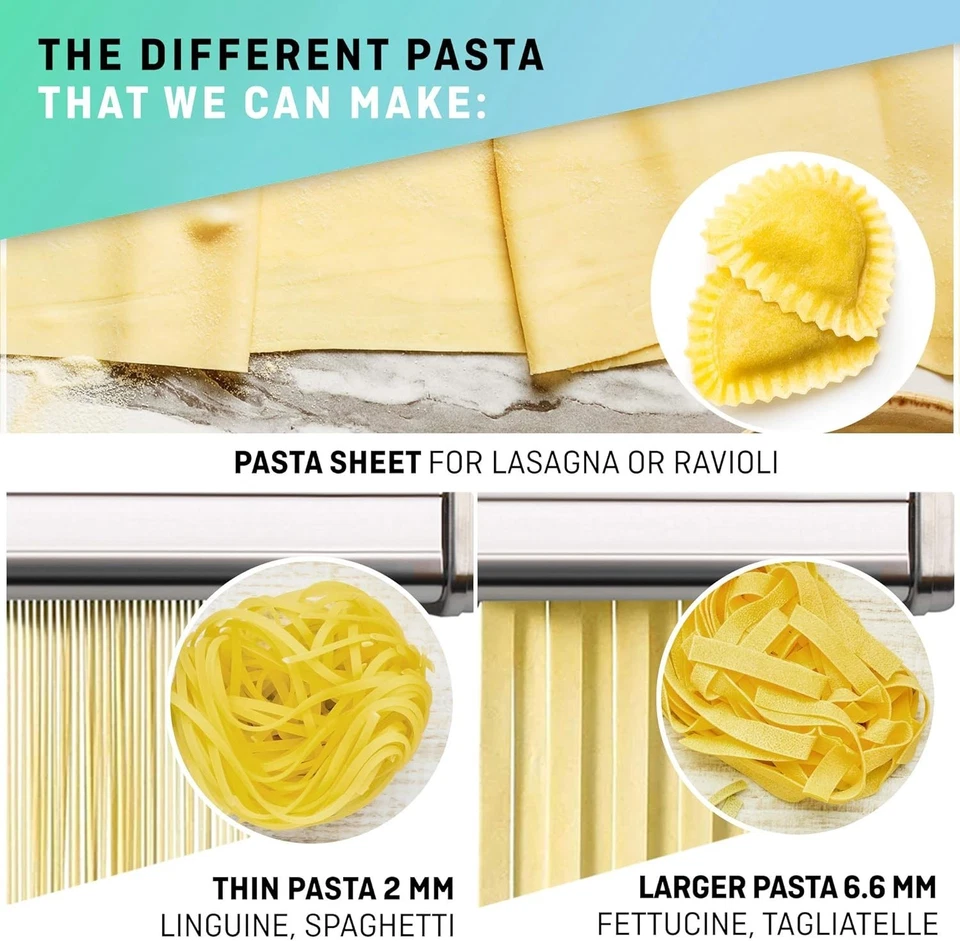 Manual Pasta Maker with Dryer - Homemade Noodles, Spaghetti - Image 4 of 4