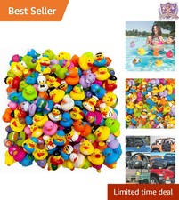 Bulk Rubber Ducks Assortment 50 Pack Kids Bath Toys Party Favors