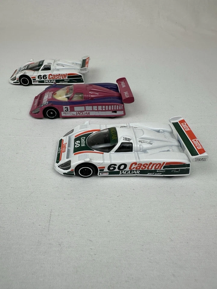 Rare Corgi Jaguar XJR9 le Mans 1:43 Die Cast Model Car Used Set Of 3 - Image 2 of 4