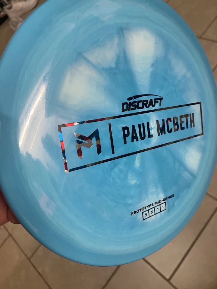 Discraft ESP MALITA - Prototype Paul McBeth - Swirly Blue with Wonderbread Stamp - Image 3 of 3