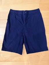 Polo Ralph Lauren Navy Blue Boys Flat Front Chino Shorts Red Pony Size 20