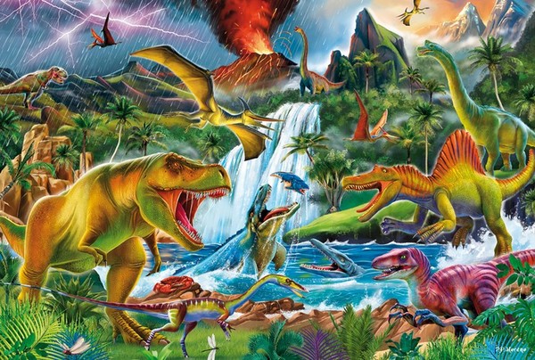 Puzzle (200 T.) Faszinierende Urzeitriesen (Schmidt-Spiele) Neu/Ovp-image