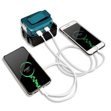 LED Light Lamp Adapter Phone Charging USB Charger BL1830 For Makita 18V Battery