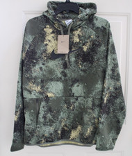 NWT Nike Therma-FIT Camo Men's Medium Fleece Pullover Hoodie FZ1088 Oil Green