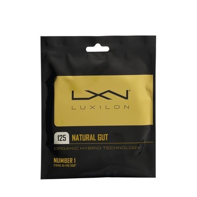 Luxilon Natural Gut Tennis String - Set, White 1.25mm