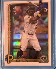 Topps 2025 Chrome Update Ronny Simon Rookie Pirates White Refractor 18/30 USC35