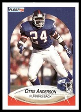 Ottis Anderson 1990 Fleer #62 Giants NFL READ FREE SHIPPING AutographDen