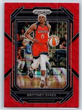 2023 Panini Prizm WNBA Brittney Sykes #67 SN Ruby Wave Washington Mystics