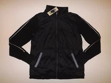 TANGERINE Black Active Stripe Jacket S Small Full Zip Exercise Womens NWT