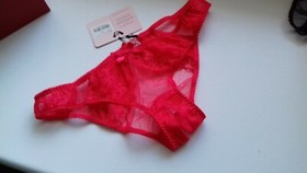 AGENT PROVOCATEUR RARE FUSCHIA KEELEY OUVERT OPEN BRIEF SIZE 3 MEDIUM UK 10 BNWT