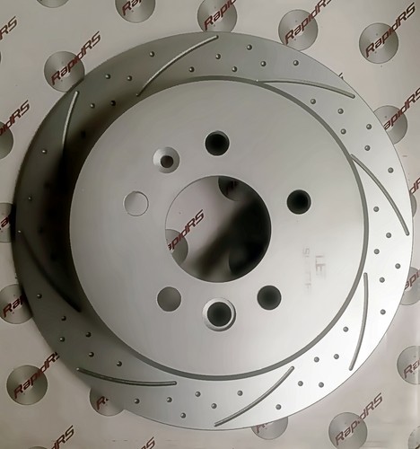 HOLDEN CREWMAN VZ SSZ SLOTTED BRAKE DISC ROTORS GROOVED FRONT PAIR 320MM - Picture 4 of 4