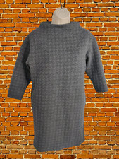 UNIQLO SIZE XSMALL GREY 3/4 SLEEVE CASUAL MOCK NECK MINI SWEATER JUMPER DRESS XS