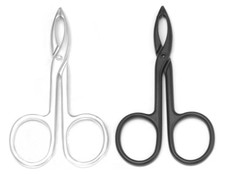 Motanar 2 Pieces Tweezers Scissor Handle Straight Tip Scissor Shaped Eyebrows...