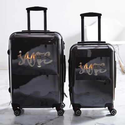 Personalised Chrome Graffiti Sticker For Suitcase Luggage Travel