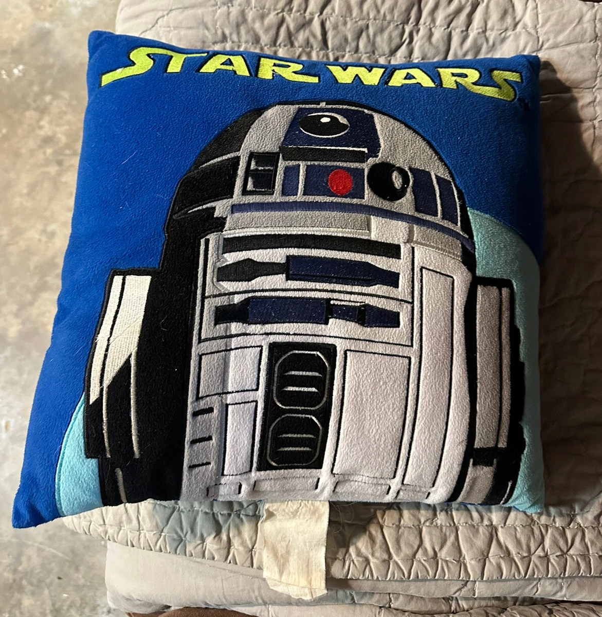 Star Wars R2-D2 Fleece Throw Pillow Blue 14X16 Robot Droid