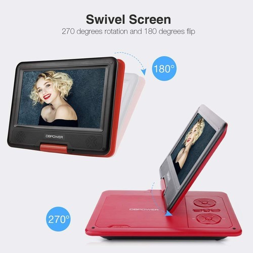 DBPOWER Portable DVD Player with 9.5" Swivel Screen, 5-Hour Built-in... - 第 19/37 張圖片