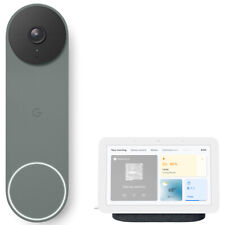 Google Nest Doorbell (Battery) - Ivy w/ Google Nest Hub 2nd Gen, Charcoal