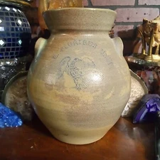 14.75" Jugtown NC Huge Pamela Owens 2015 Salt Glaze Crock Pot Jar W/Lid Nice!