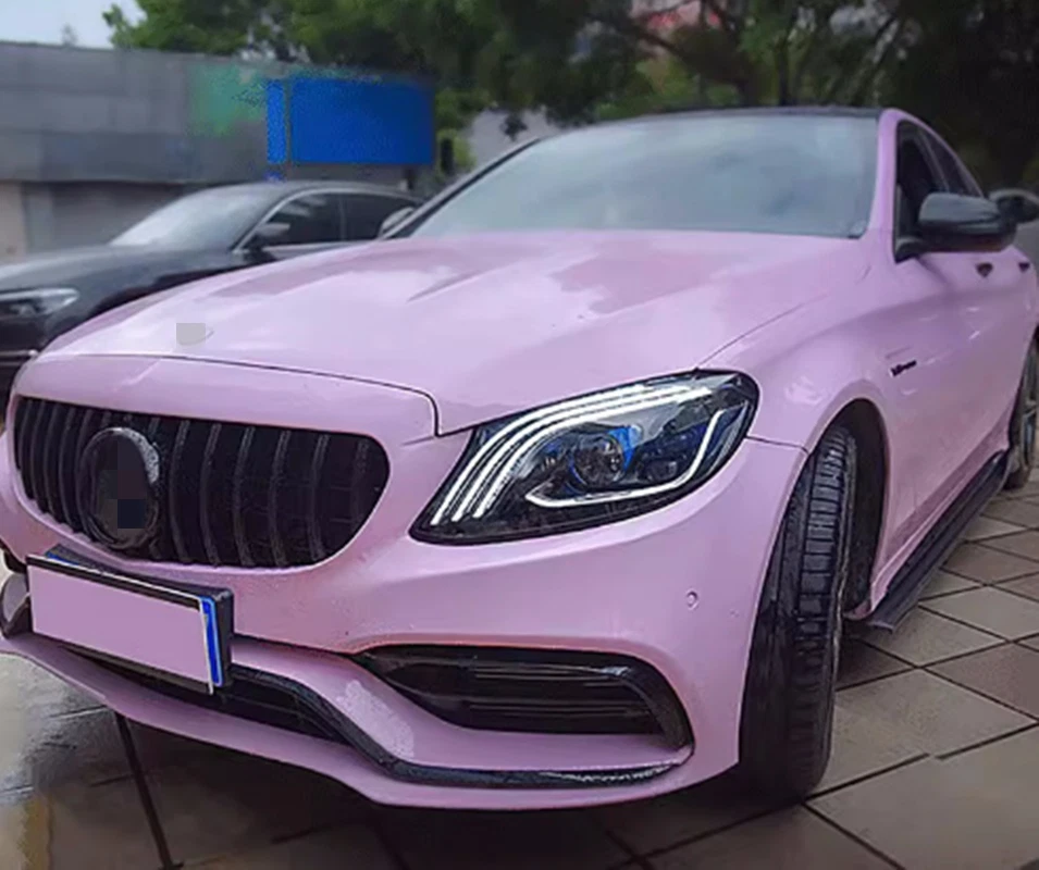 Faro de lente láser LED delantero exterior de plástico ABS para Mercedes Benz C200 15-21 Foto 3 de 4