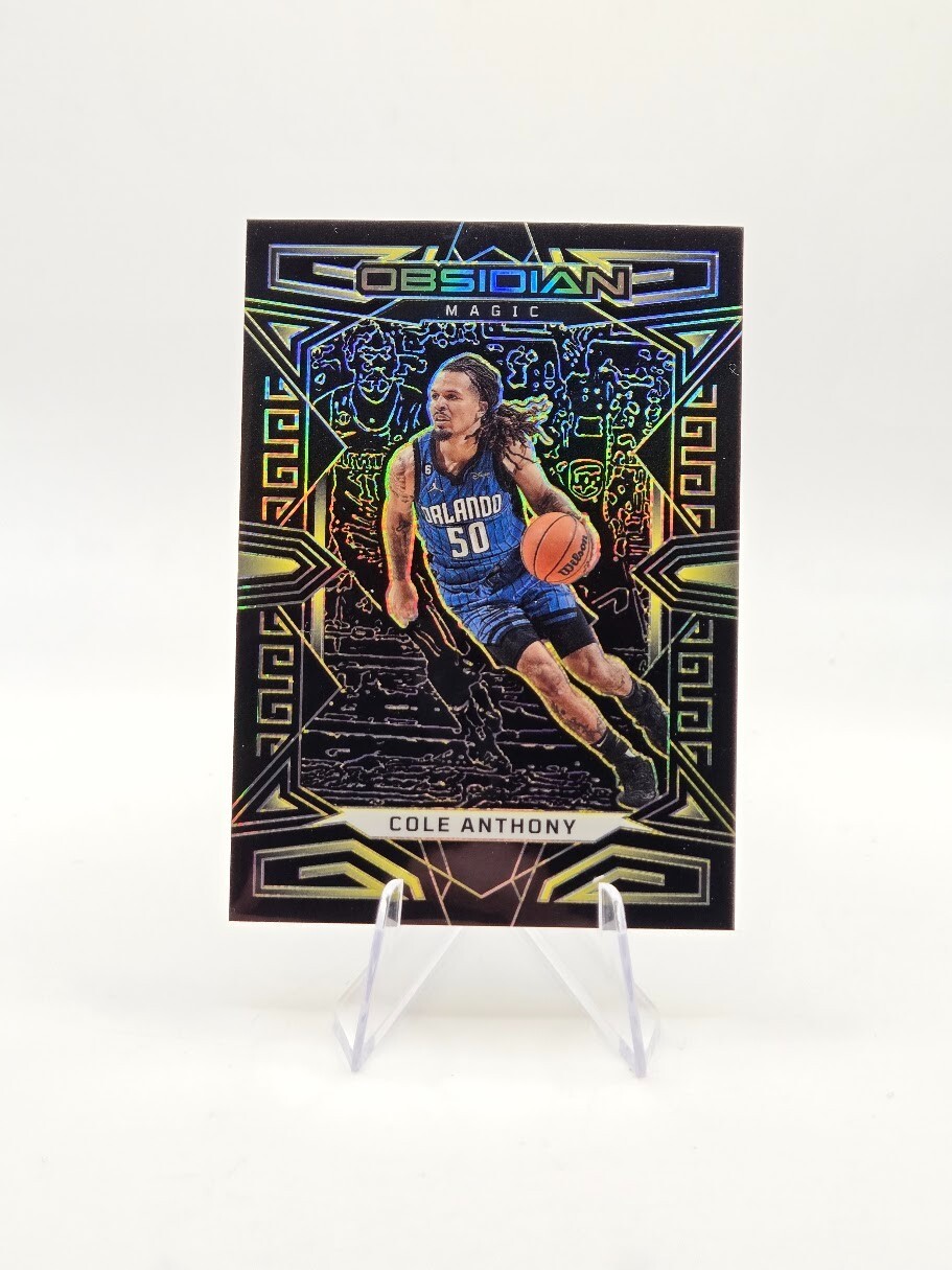 Cole Anthony 2022-23 Panini Obsidian Electric Etch Gold SP /10 #89 Magic