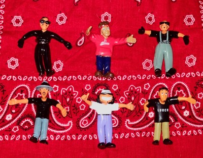  Homies BENDABLES VINYL FIGURES-Smiley, Scarecrow, Mr.Lurch, Mosca, Pelon, Worm 