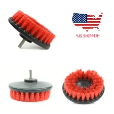 5 inch drill brush for Car care Carpet Wall and Tile cleaning HEAVY DUTY (RED)