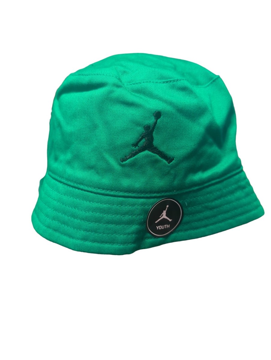 NEW NIKE JORDAN JUMPMAN BUCKET HAT YOUTH BOYS GIRLS GREEN ONE SIZE