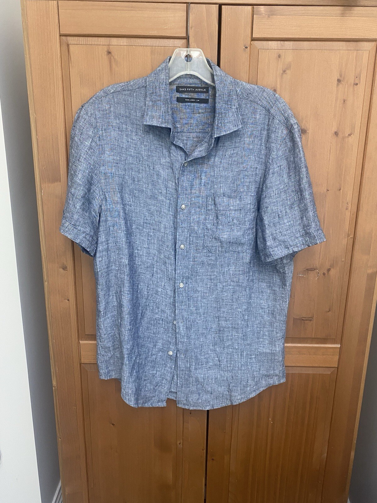 Saks Fifth Ave Mens Linen Shirt