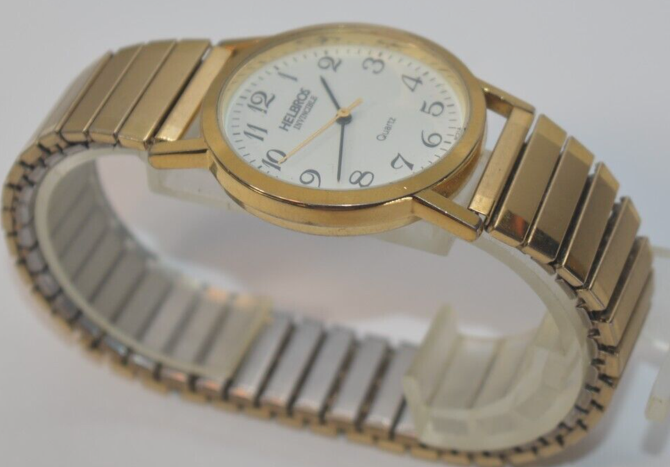 Vintage Helbros Quartz Gold Tone Womens Watch New Battery  display picture 1