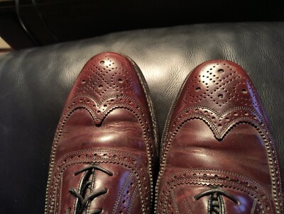 Florsheim Mens Burgundy Wingtip Dress Shoes Size 8D 639402  display picture 3