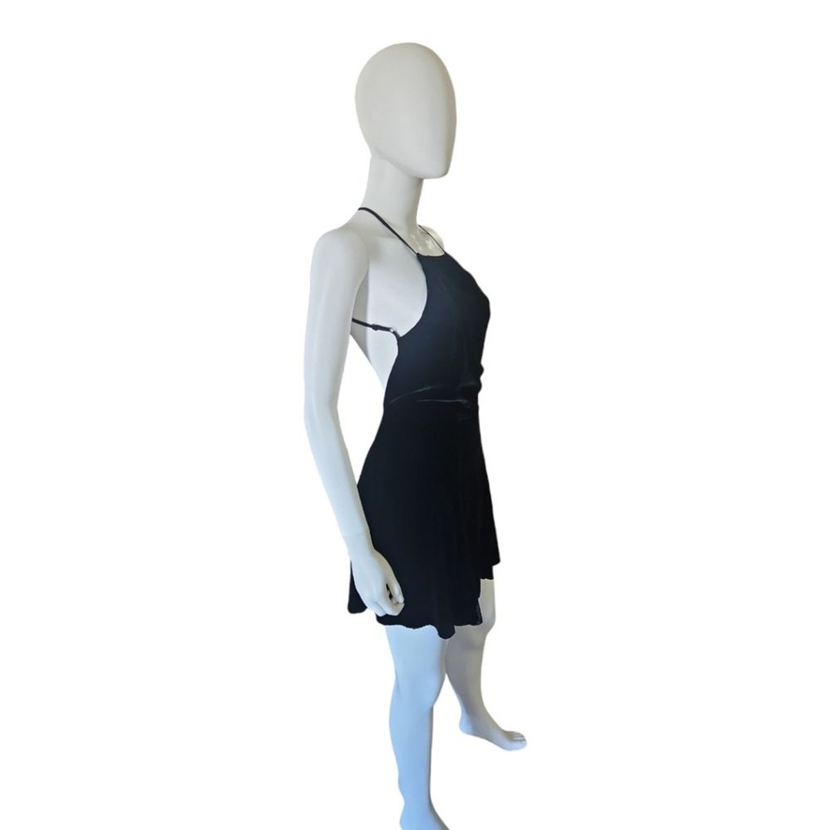 reformation black velvet mini dress Loretta Black Velvet Burnout Mini Dress - XS Size - Women's Dresses