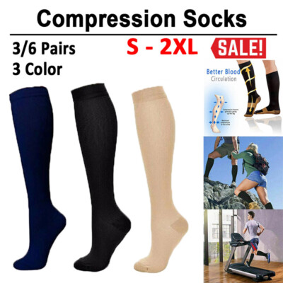 Medical&Althetic Compression Socks 20-30 mmHg for Edema, Diabetic, Varicose Vein