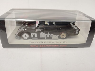 Miniature Porsche 962 1989 1/43 Spark C RHD No.17 Brun Racing Repsol 24h Le Mans 1989 O.Larrauri