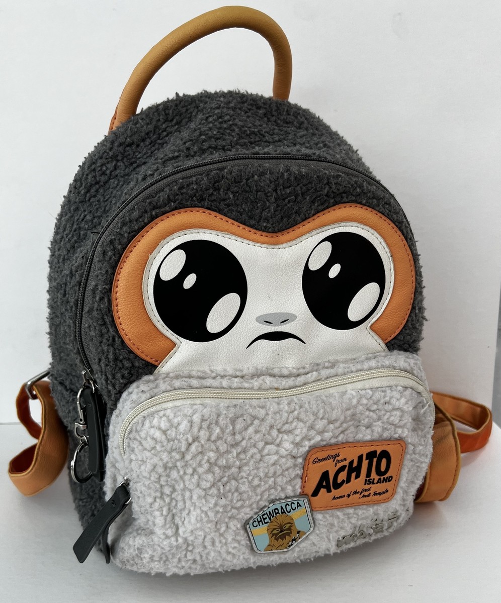 Star Wars Porg Backpack - Brown, White, Orange Bioworld Star Wars Porg Sherpa Mini Backpack | eBay main image 4