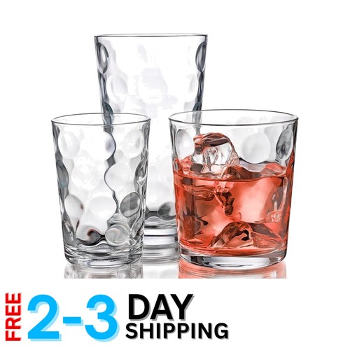 Dishwasher Safe 18-Piece Clear Glassware Set - Perfect for Home Entertaining