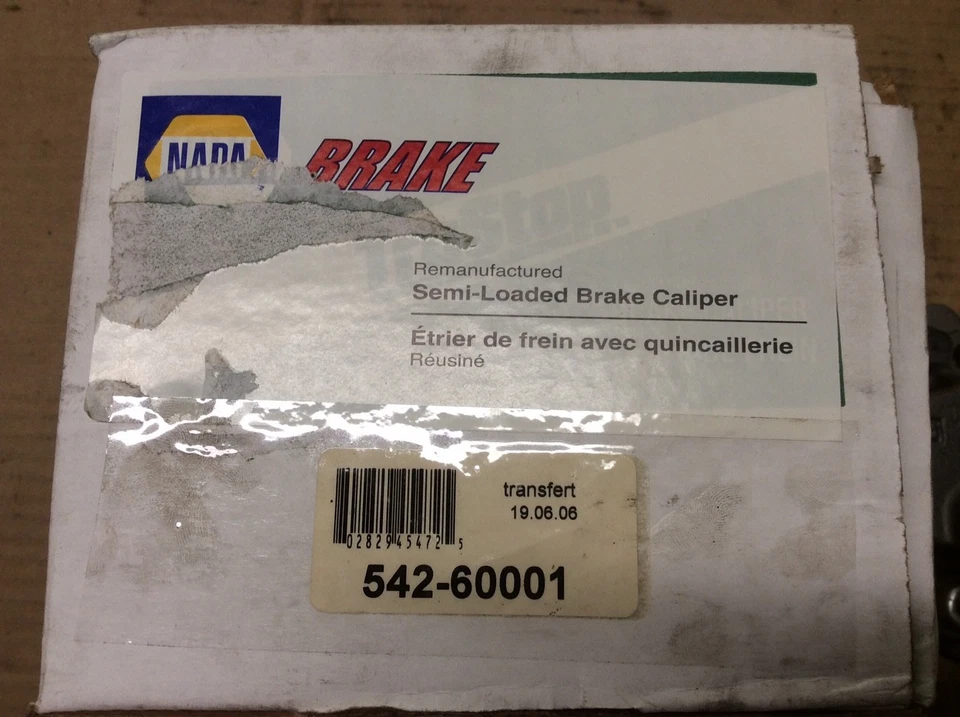 Pinza de freno de disco remanufacturer NAPA 542-60001 Foto 2 de 4