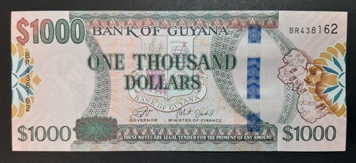 Banconota Guyana 1000 dollars 2019 P.-38 FDS/UNC