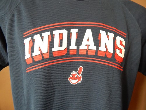 Cleveland Indians/CHIEF WAHOO Youth Size XL Dark Blue Short Sleeve T-Shirt - Picture 3 of 7