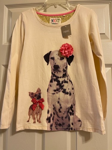 NWT NEXT Dog Top Girls Size 11 - Picture 2 of 2